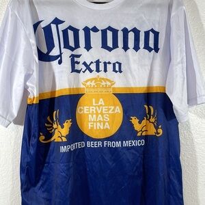 CORONA EXTRA BEER GRAPHIC TEE SHORT SLEEVE SHIRT SIZE LARGE